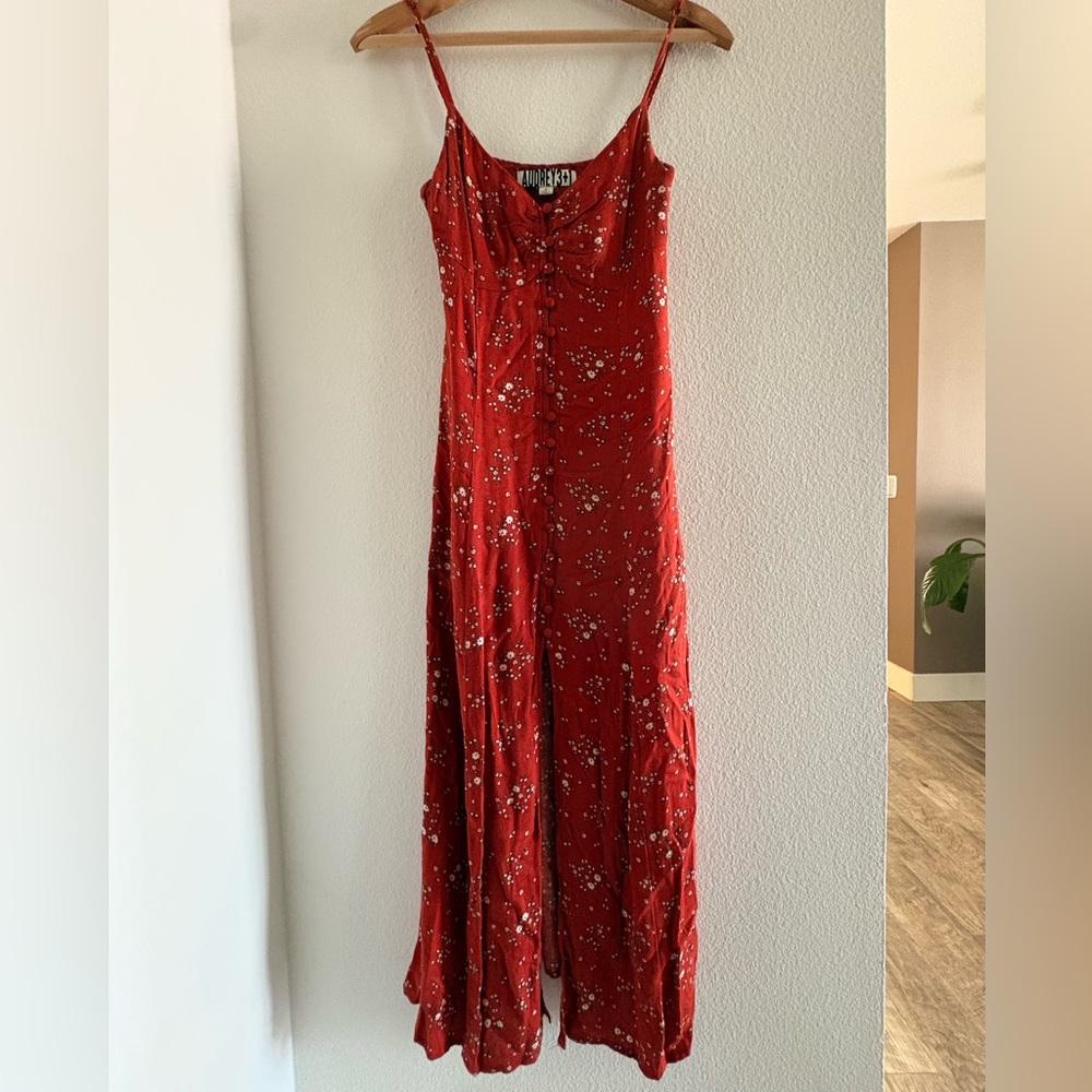 Audrey 3+1 Red Floral Summer Dress